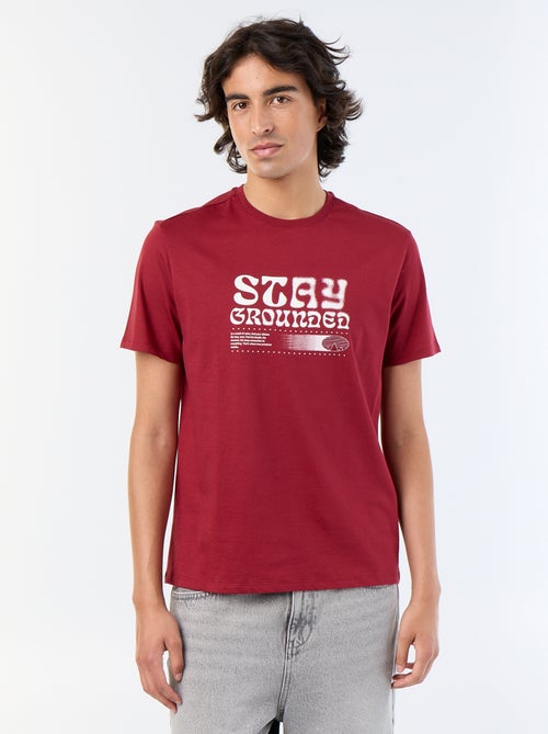 Camiseta de manga corta estampada - Kiabi Camiseta de manga corta estampada - Kiabi