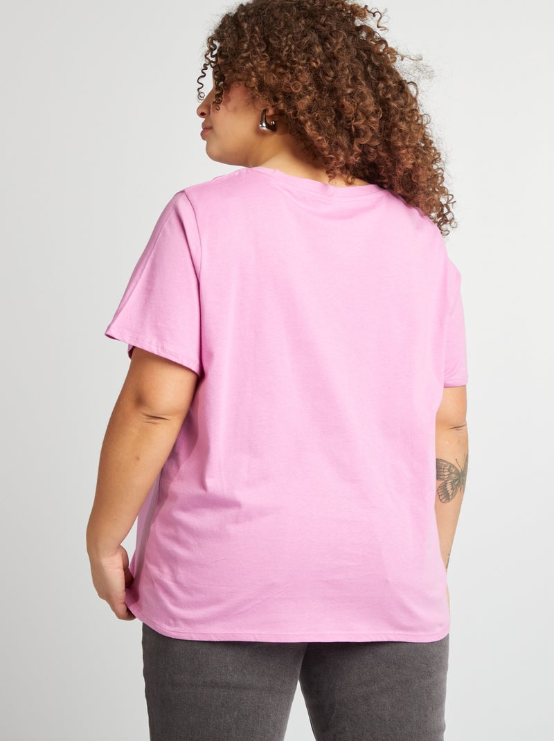 Camiseta de manga corta estampada ROSA - Kiabi