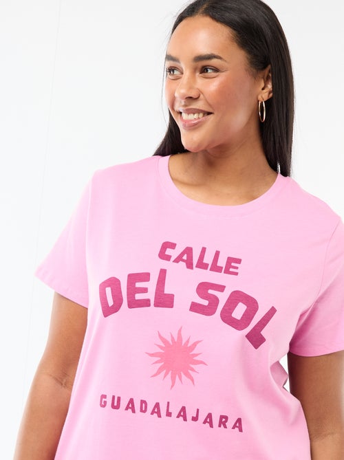 Camiseta de manga corta estampada - Kiabi