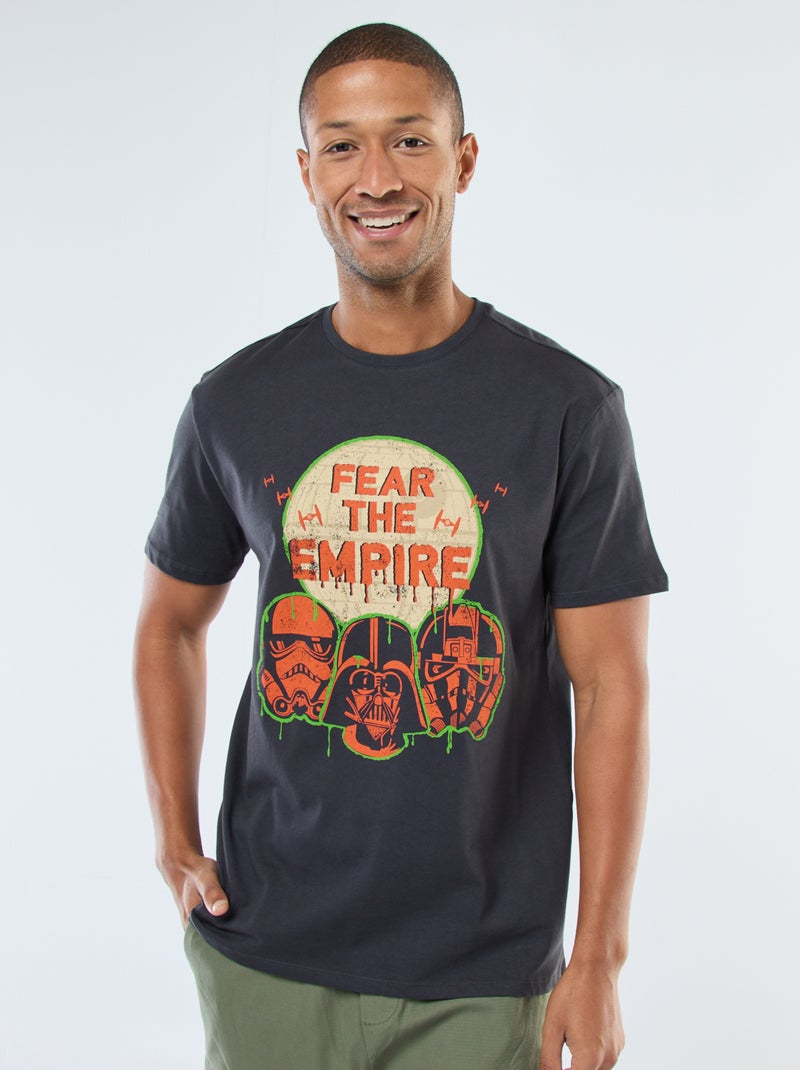 Camiseta de manga corta estampada 'Star Wars' Gris - Kiabi
