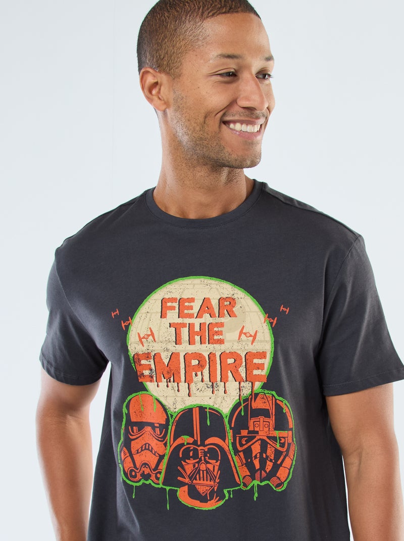 Camiseta de manga corta estampada 'Star Wars' Gris - Kiabi