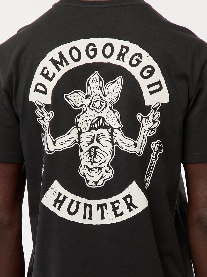 Camiseta de manga corta estampada 'Stranger Things' Negro - Kiabi