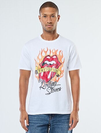 Camiseta de manga corta estampada 'The Rolling Stones'