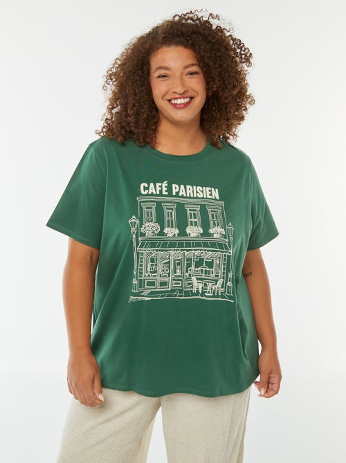 Camiseta de manga corta estampada - Kiabi