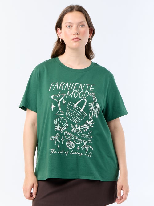 Camiseta de manga corta estampada - Kiabi Camiseta de manga corta estampada - Kiabi