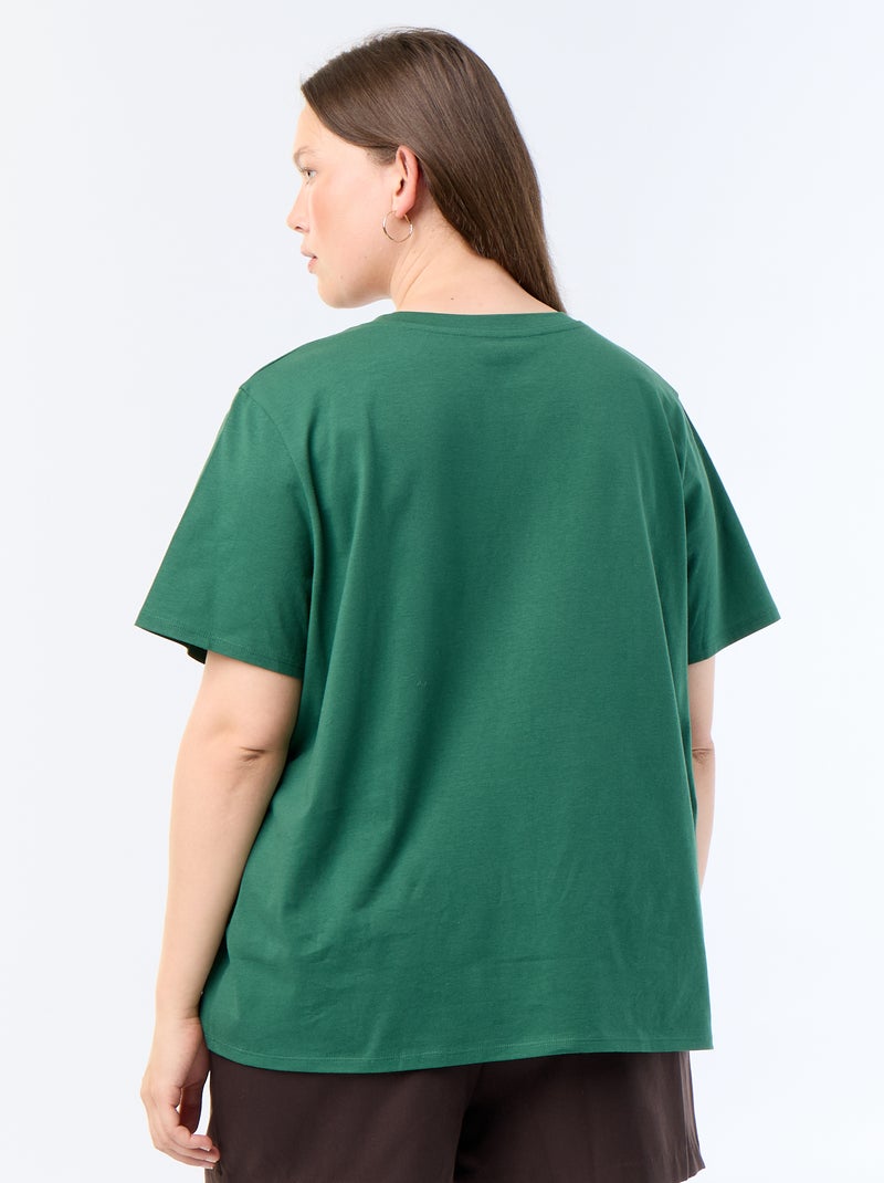 Camiseta de manga corta estampada Verde - Kiabi