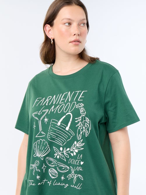 Camiseta de manga corta estampada - Kiabi Camiseta de manga corta estampada - Kiabi