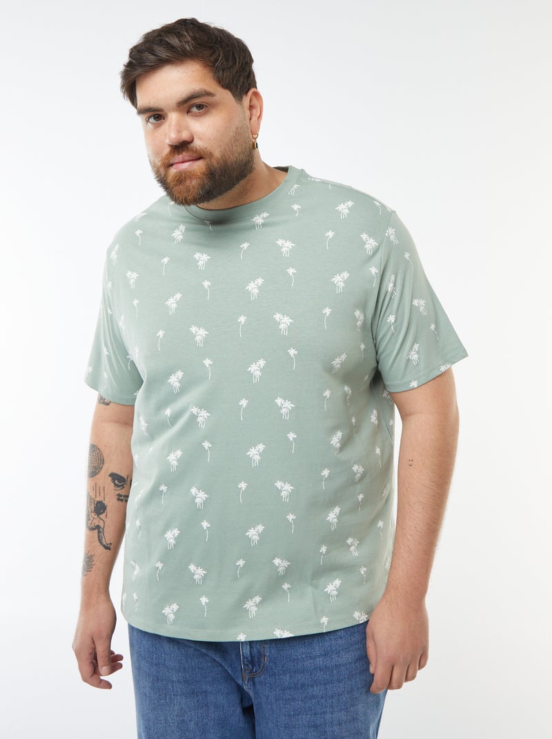 Camiseta de manga corta estampada Verde - Kiabi