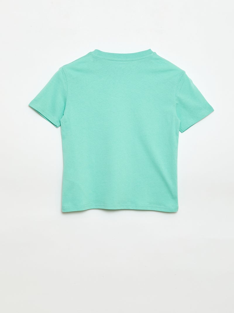 Camiseta de manga corta estampada Verde - Kiabi