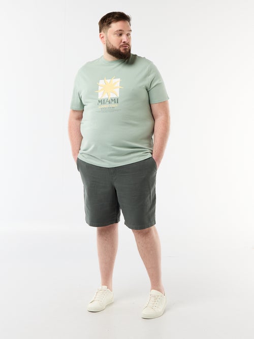 Camiseta de manga corta estampada - Kiabi