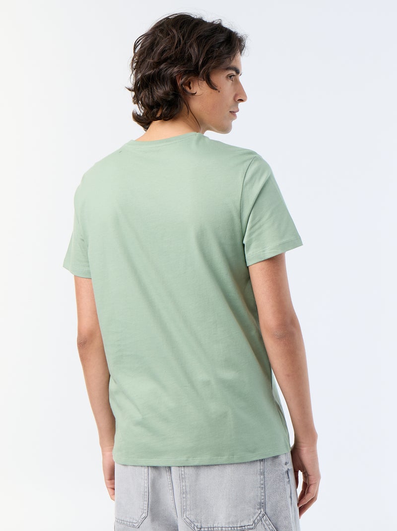 Camiseta de manga corta estampada Verde - Kiabi