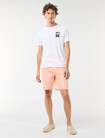 Camiseta de manga corta estampado ambos lados 'Surf'