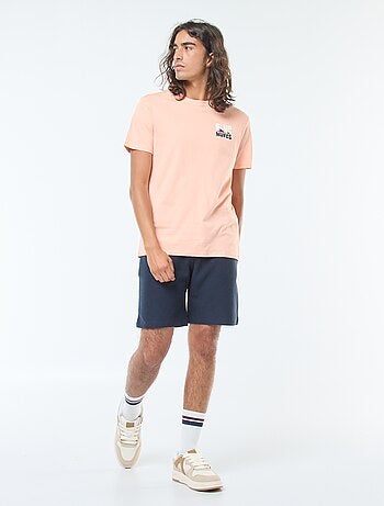 Camiseta de manga corta estampado ambos lados 'Surf'