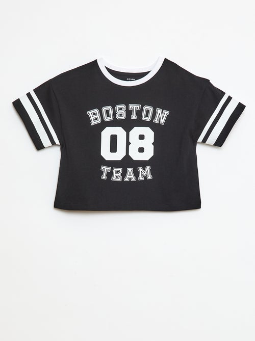 Camiseta de manga corta estilo deportivo americano - Kiabi