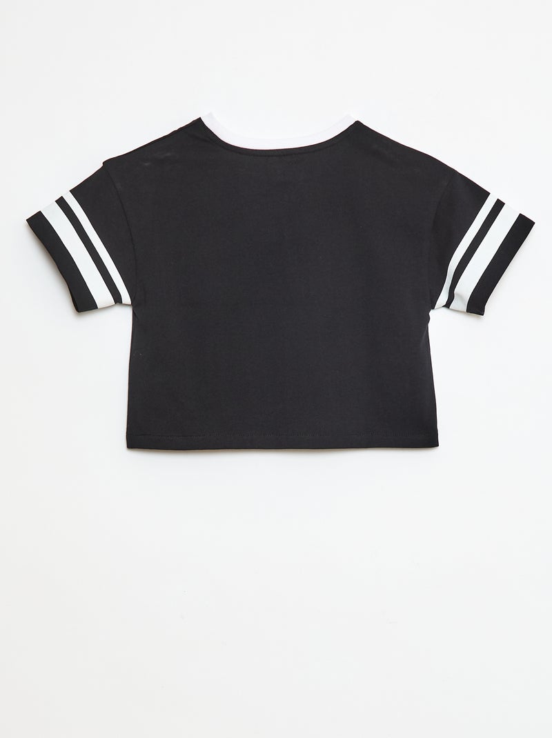Camiseta de manga corta estilo deportivo americano Negro - Kiabi