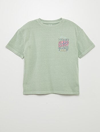 Camiseta de manga corta estilo 'festival rock'