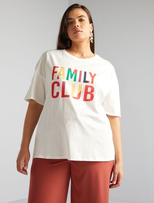 Camiseta de manga corta 'familia' - Kiabi