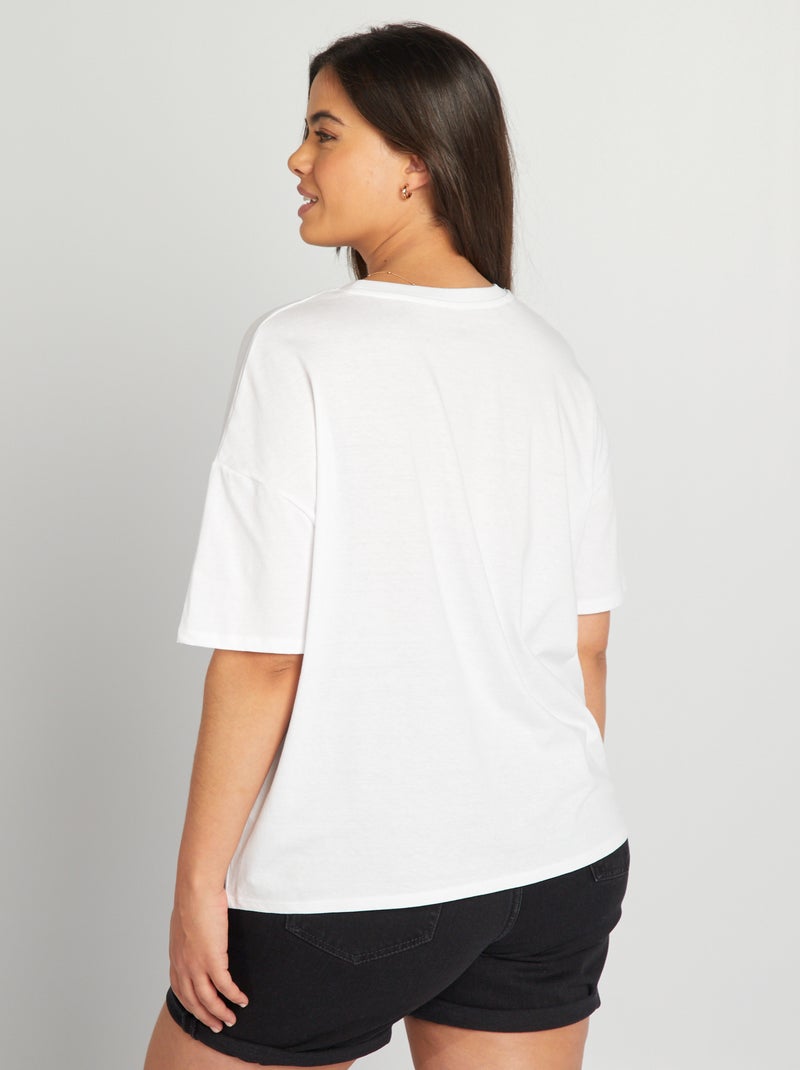 Camiseta de manga corta 'familia' BLANCO - Kiabi