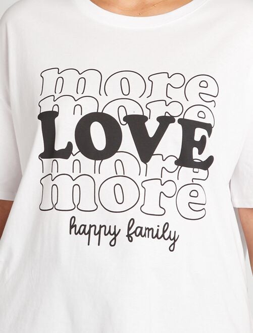 Camiseta de manga corta 'familia' - Kiabi