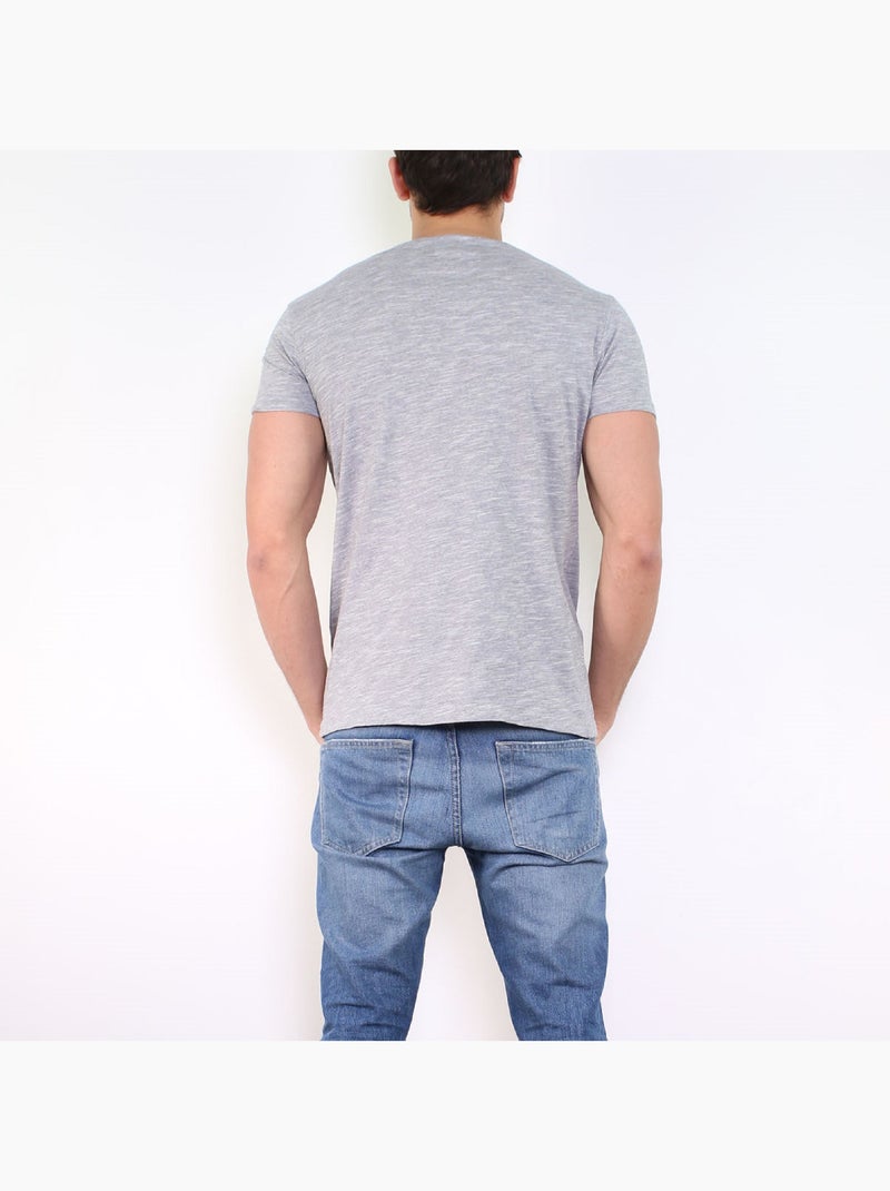 Camiseta de manga corta Gris - Kiabi