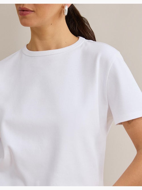 Camiseta de manga corta interlock, mo fashion - Kiabi Camiseta de manga corta interlock, mo fashion - Kiabi