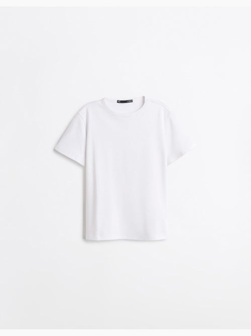 Camiseta de manga corta interlock, mo fashion - Kiabi Camiseta de manga corta interlock, mo fashion - Kiabi