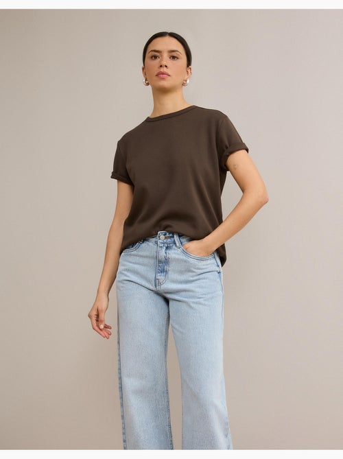 Camiseta de manga corta interlock, mo fashion - Kiabi Camiseta de manga corta interlock, mo fashion - Kiabi