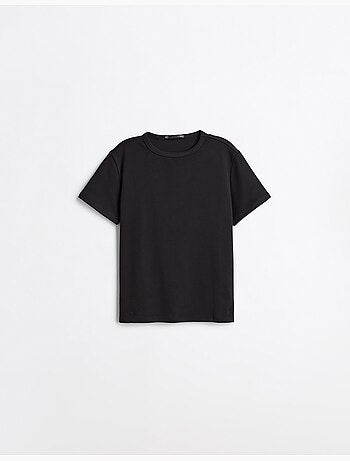 Camiseta de manga corta interlock, mo fashion