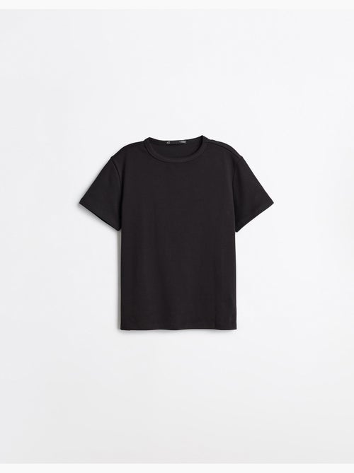 Camiseta de manga corta interlock, mo fashion - Kiabi Camiseta de manga corta interlock, mo fashion - Kiabi