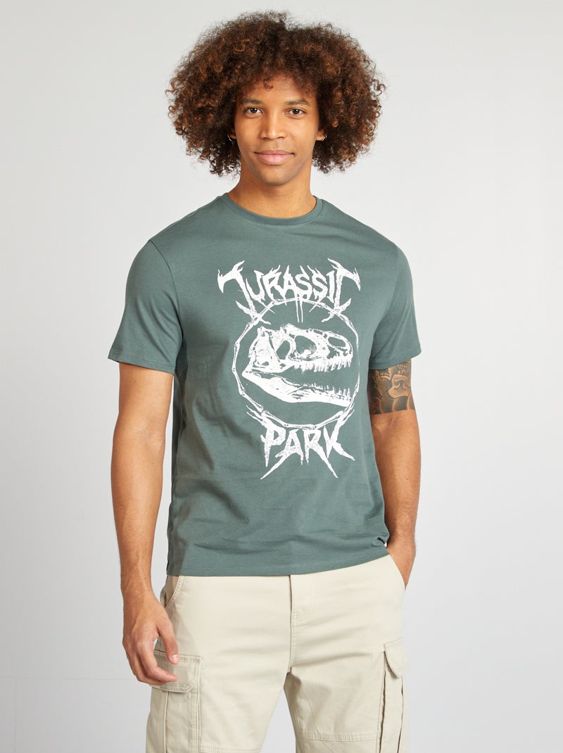 Camiseta de manga corta 'Jurassic Park' VERDE - Kiabi