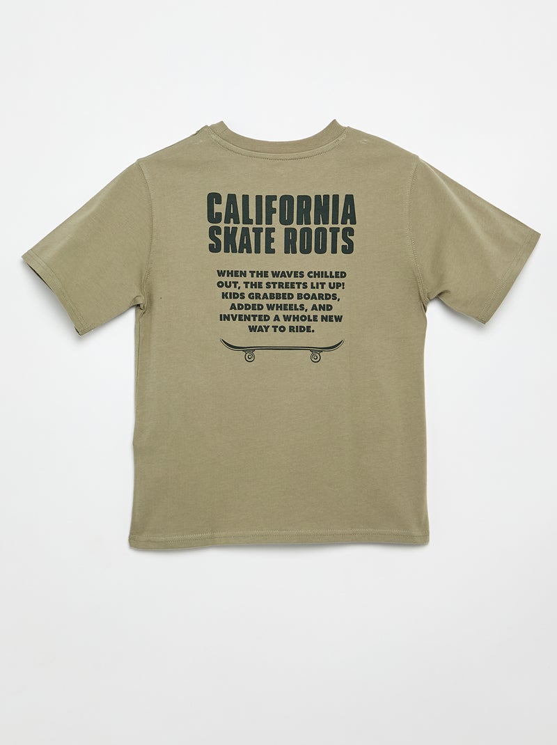 Camiseta de manga corta Kaki - Kiabi