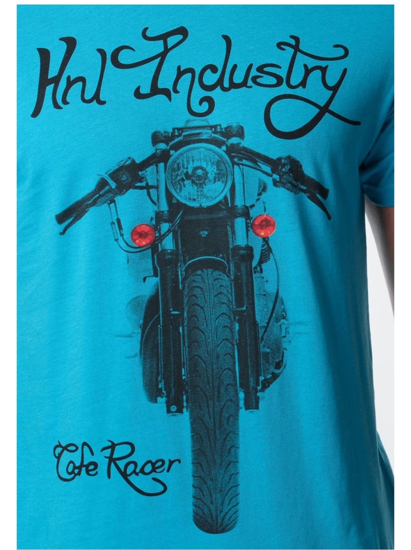 Camiseta de manga corta Kebello Azul - Kiabi