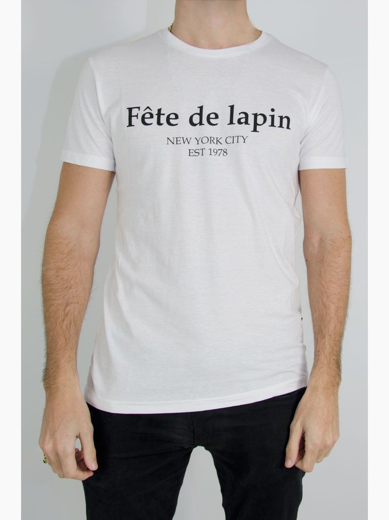 Camiseta de manga corta Kebello Blanco - Kiabi