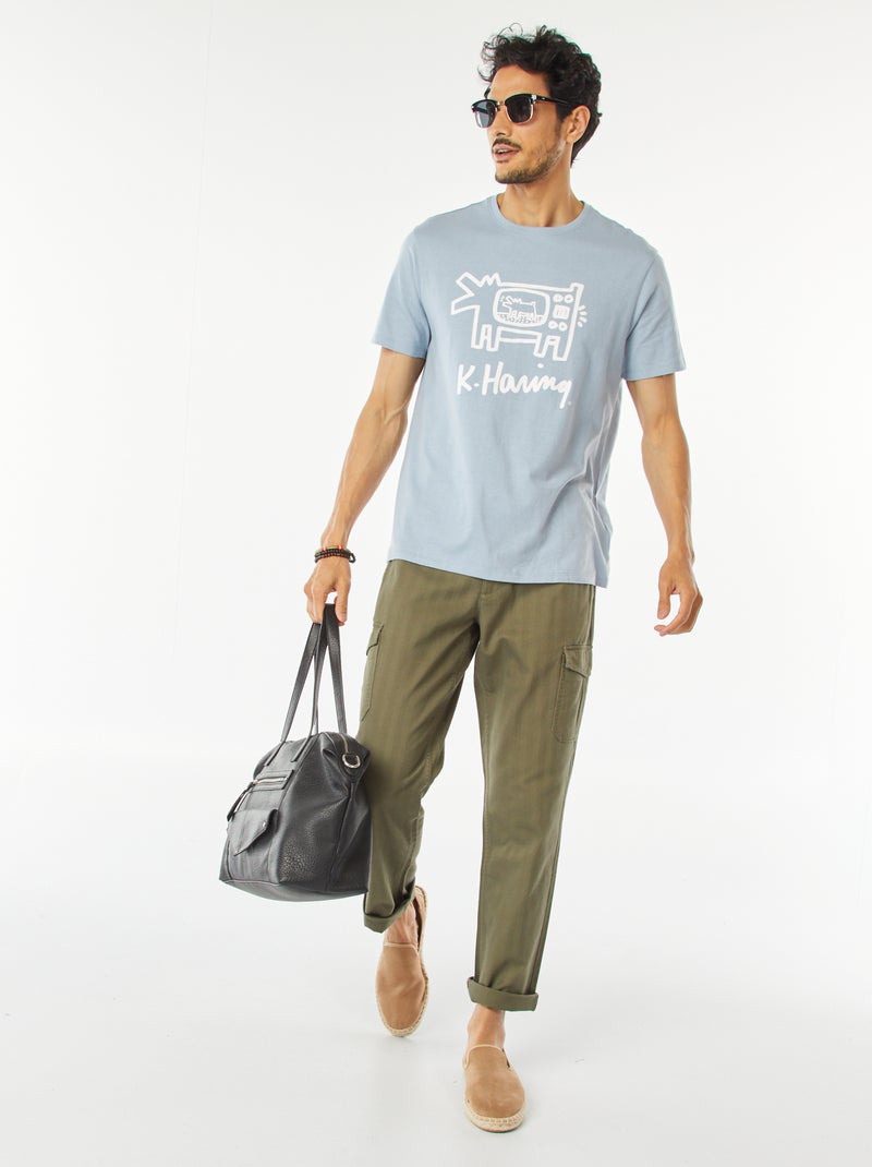 Camiseta de manga corta 'Keith Haring' AZUL - Kiabi
