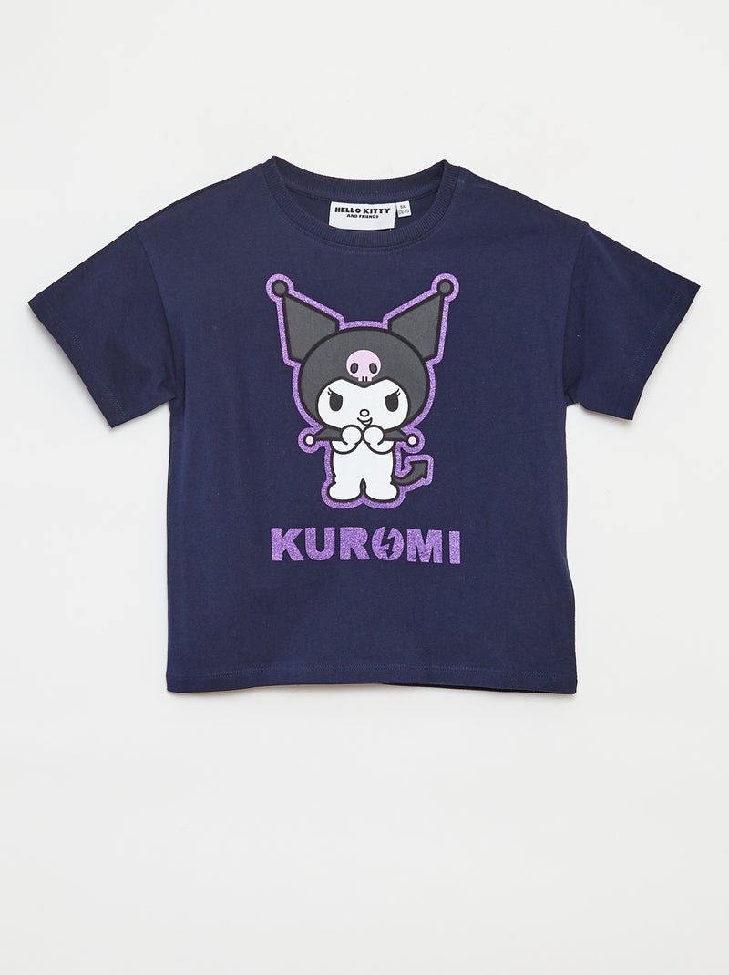 Camiseta de manga corta 'Kuromi' 'Hello Kitty' NEGRO - Kiabi
