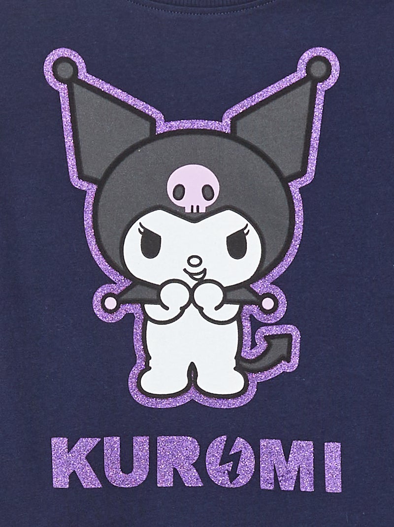Camiseta de manga corta 'Kuromi' 'Hello Kitty' NEGRO - Kiabi