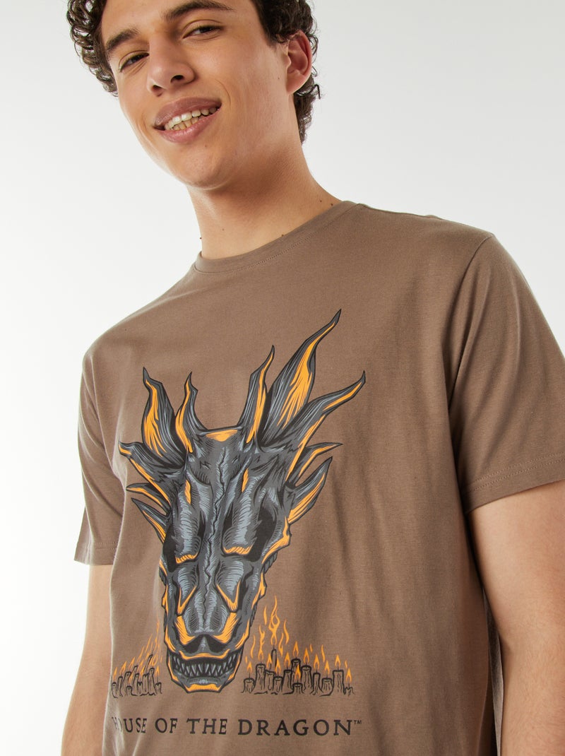Camiseta de manga corta 'La casa del dragón' BEIGE - Kiabi