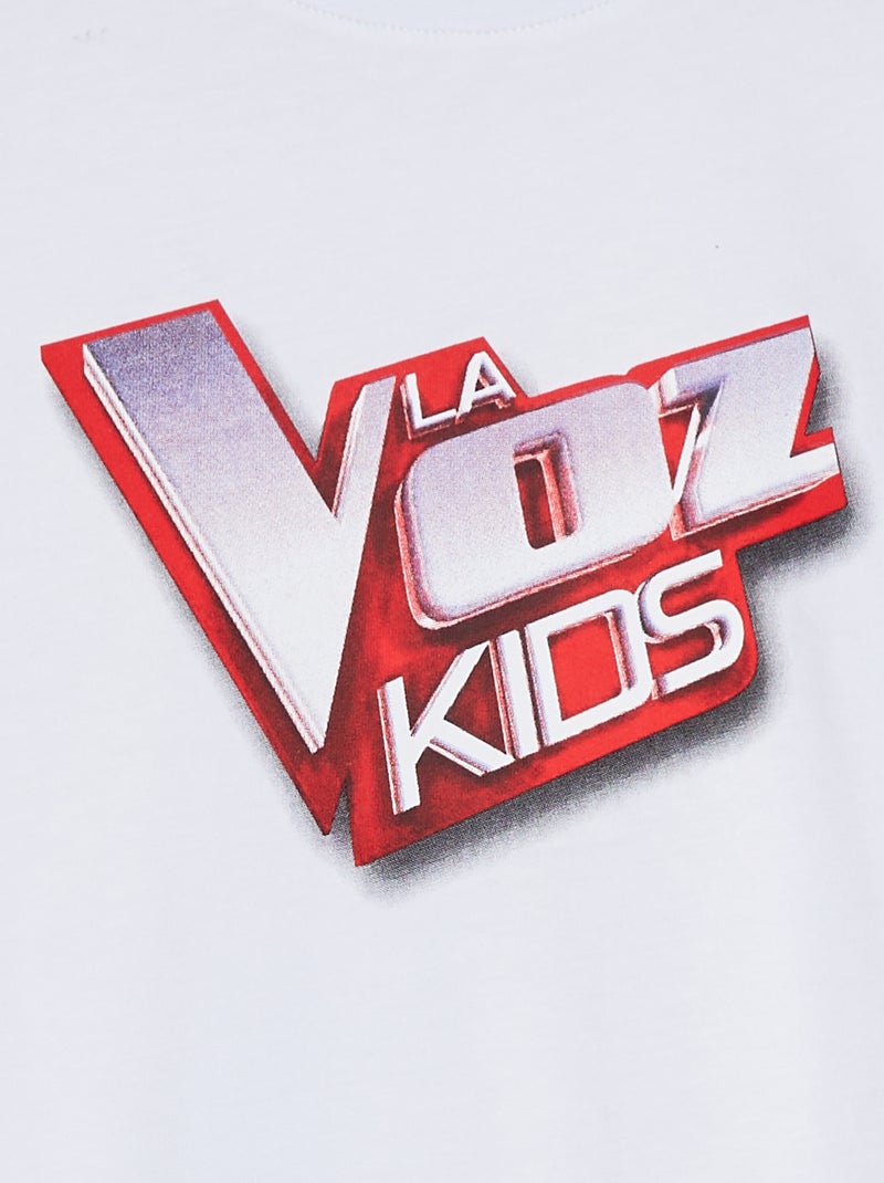 Camiseta de manga corta 'La Voz Kids' Blanco - Kiabi