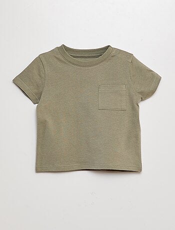 Camiseta de manga corta lisa