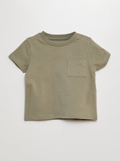 Camiseta de manga corta lisa - Kiabi