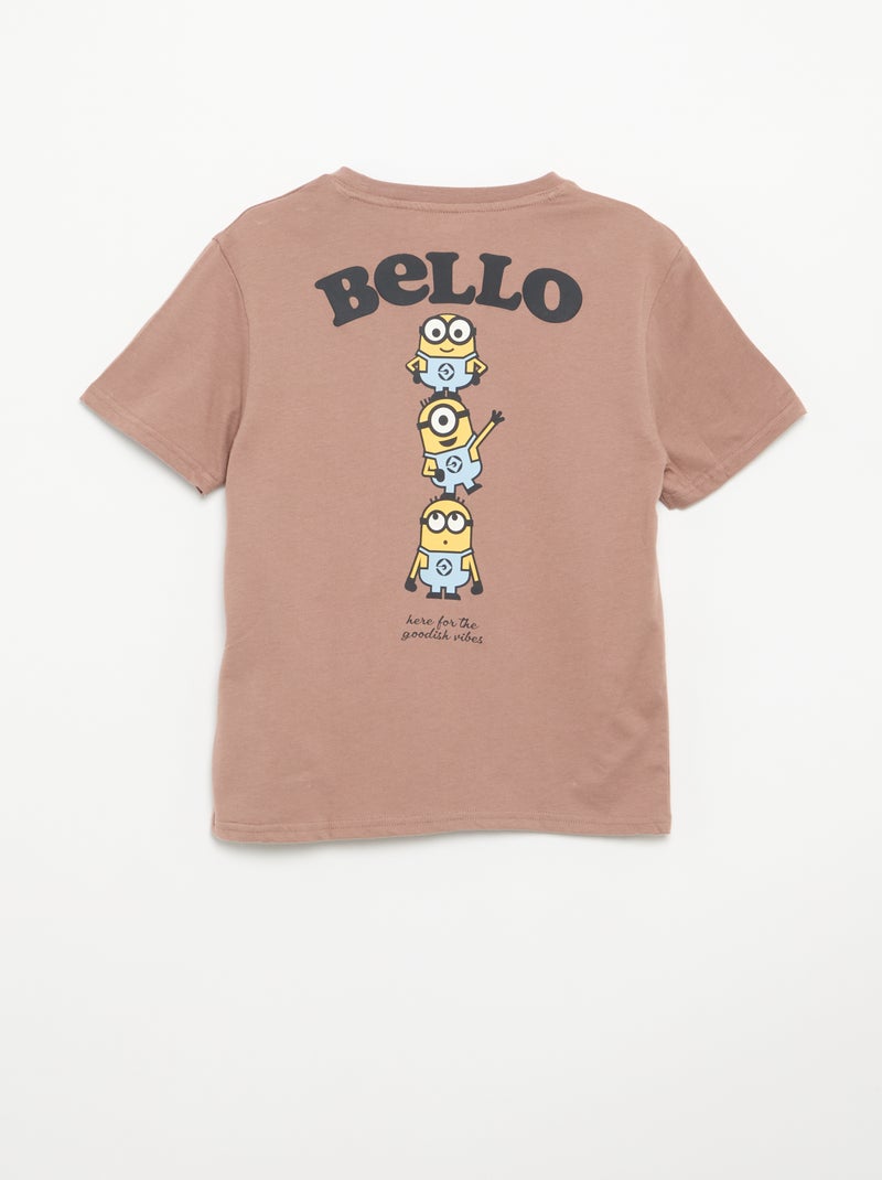 Camiseta de manga corta 'Los Minions' Marron - Kiabi