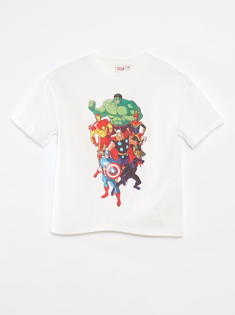Camiseta de manga corta 'Marvel' Blanco - Kiabi