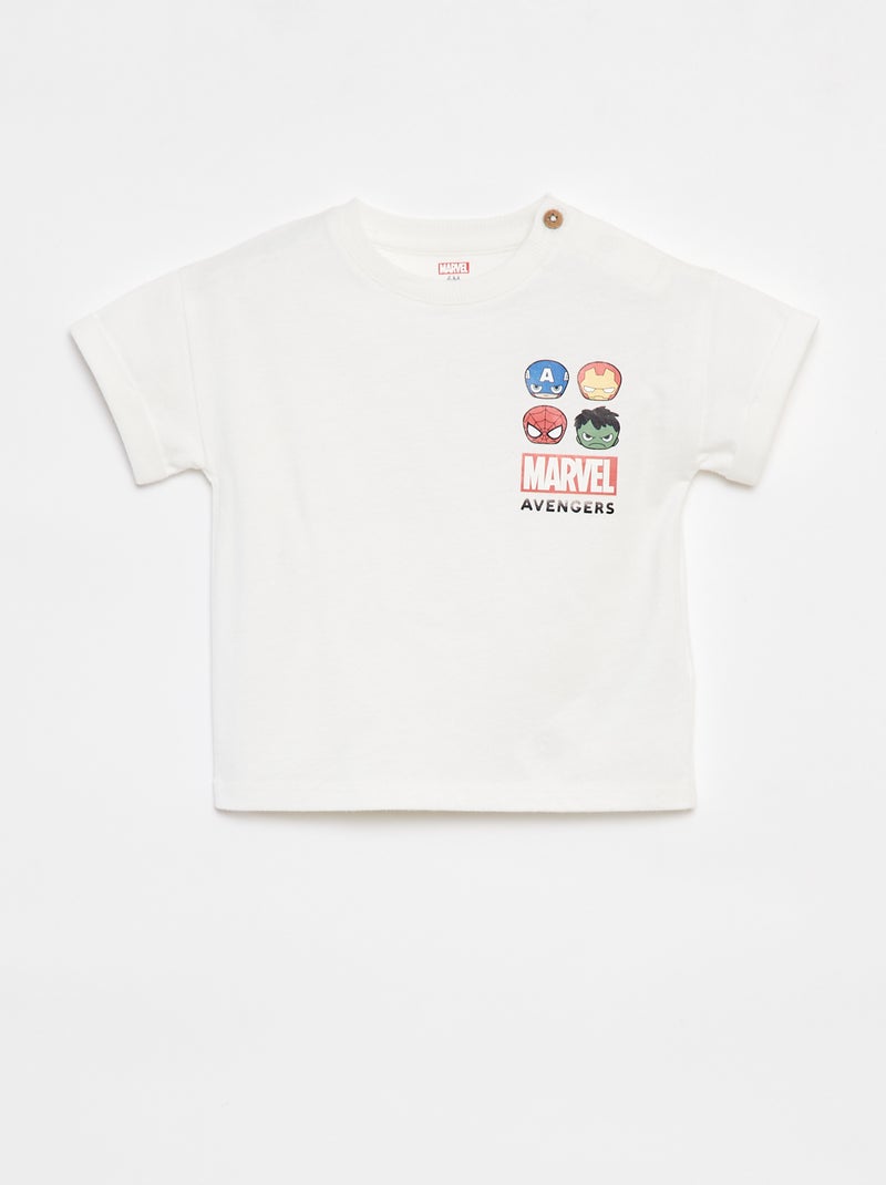 Camiseta de manga corta 'Marvel' Blanco - Kiabi