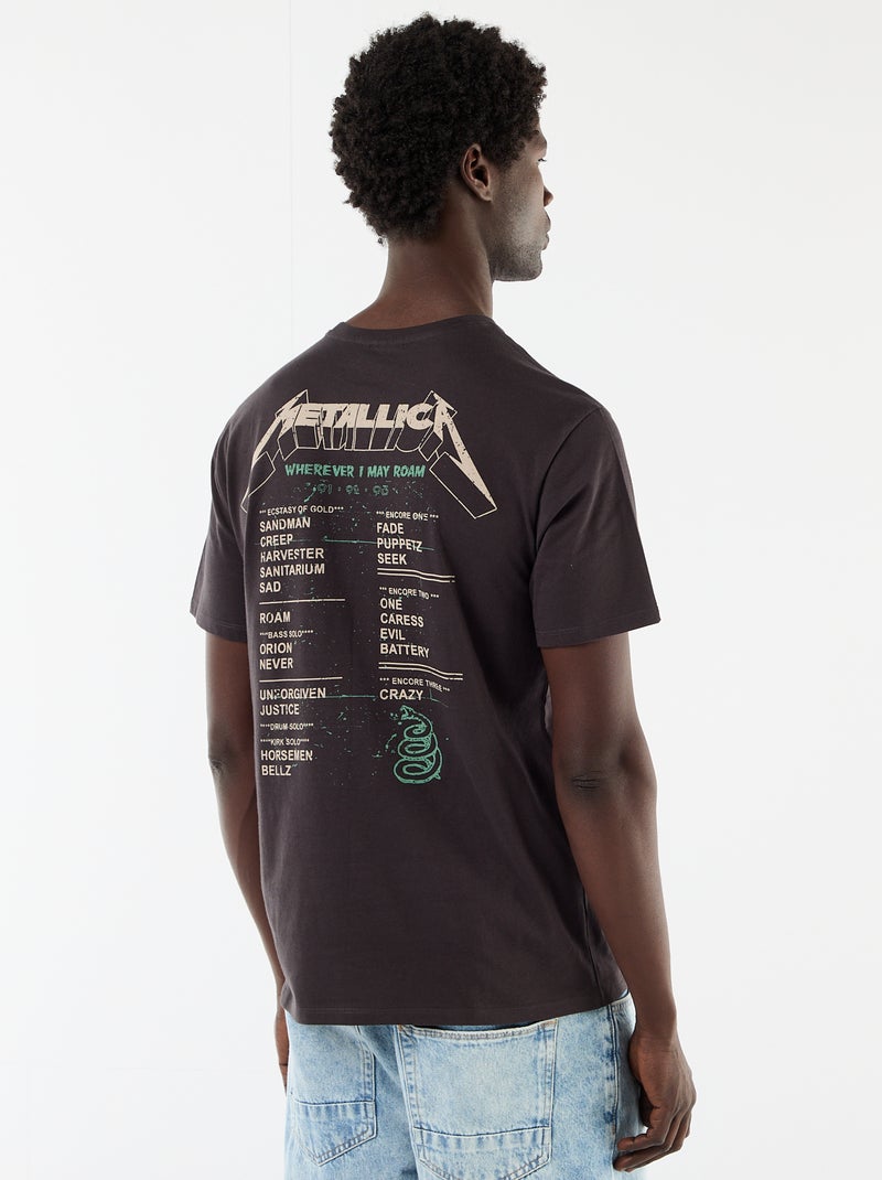 Camiseta de manga corta 'Metallica' Negro - Kiabi