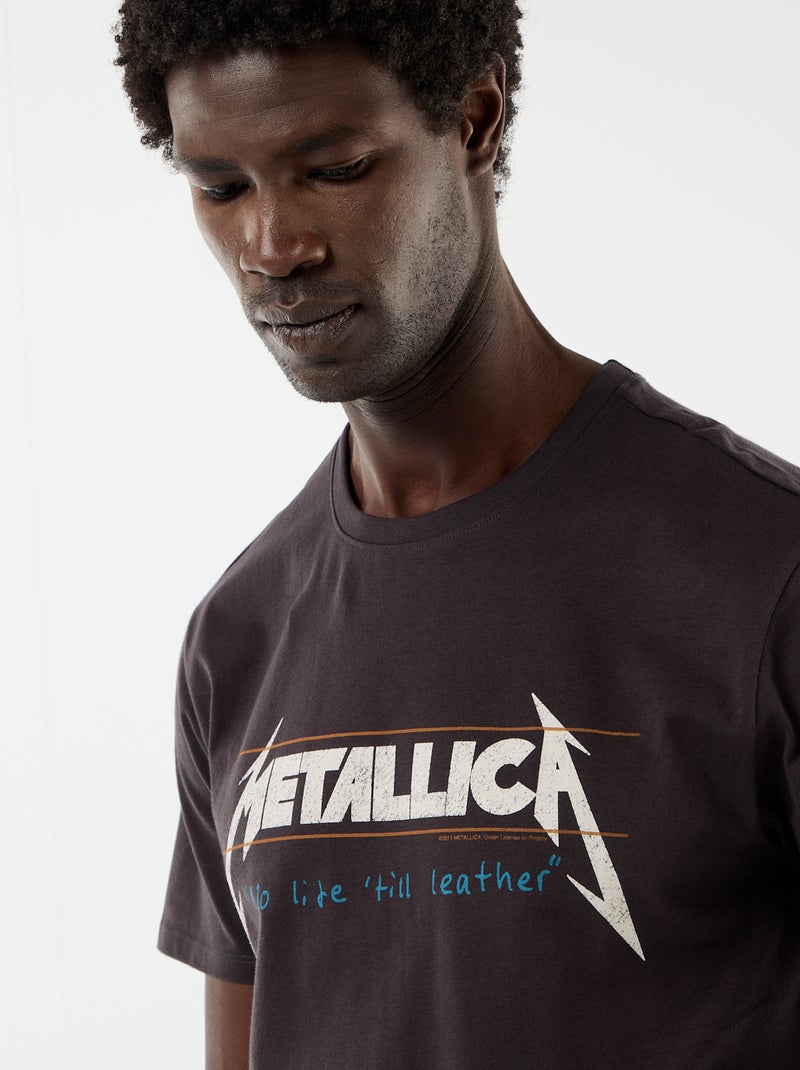 Camiseta de manga corta 'Metallica' Negro - Kiabi