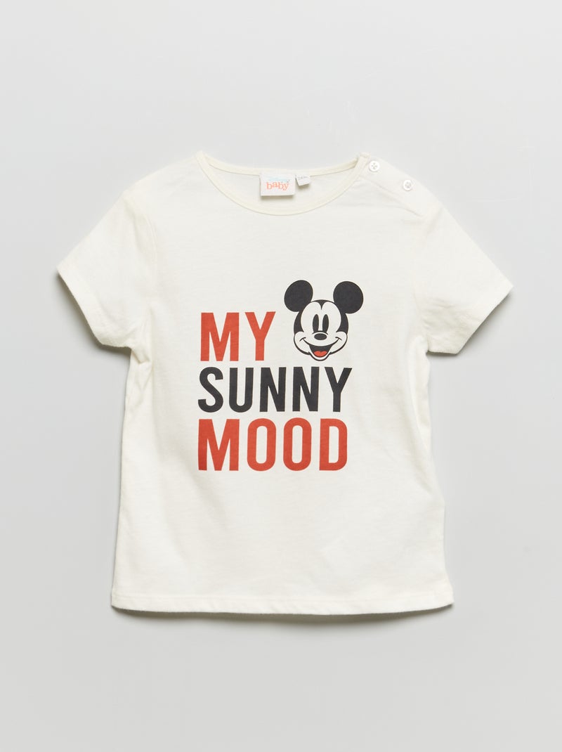 Camiseta de manga corta 'Mickey' 'Disney' BLANCO - Kiabi