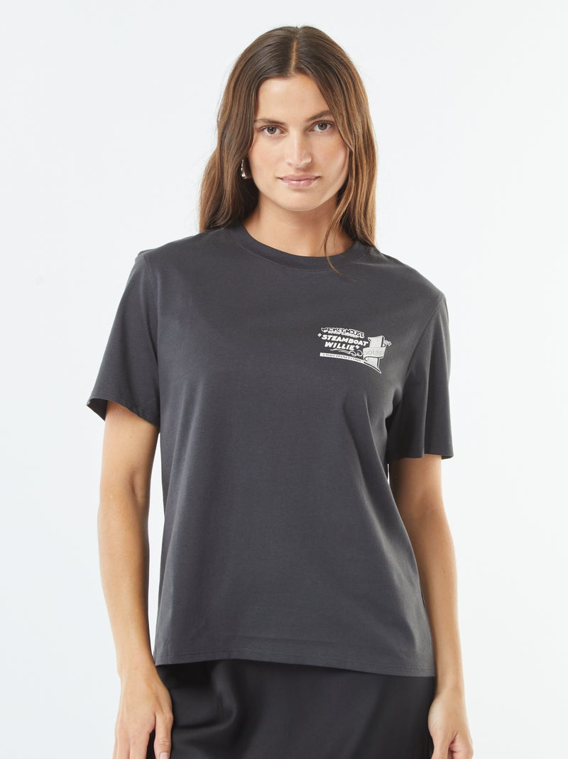 Camiseta de manga corta 'Mickey' 'Disney' Negro - Kiabi