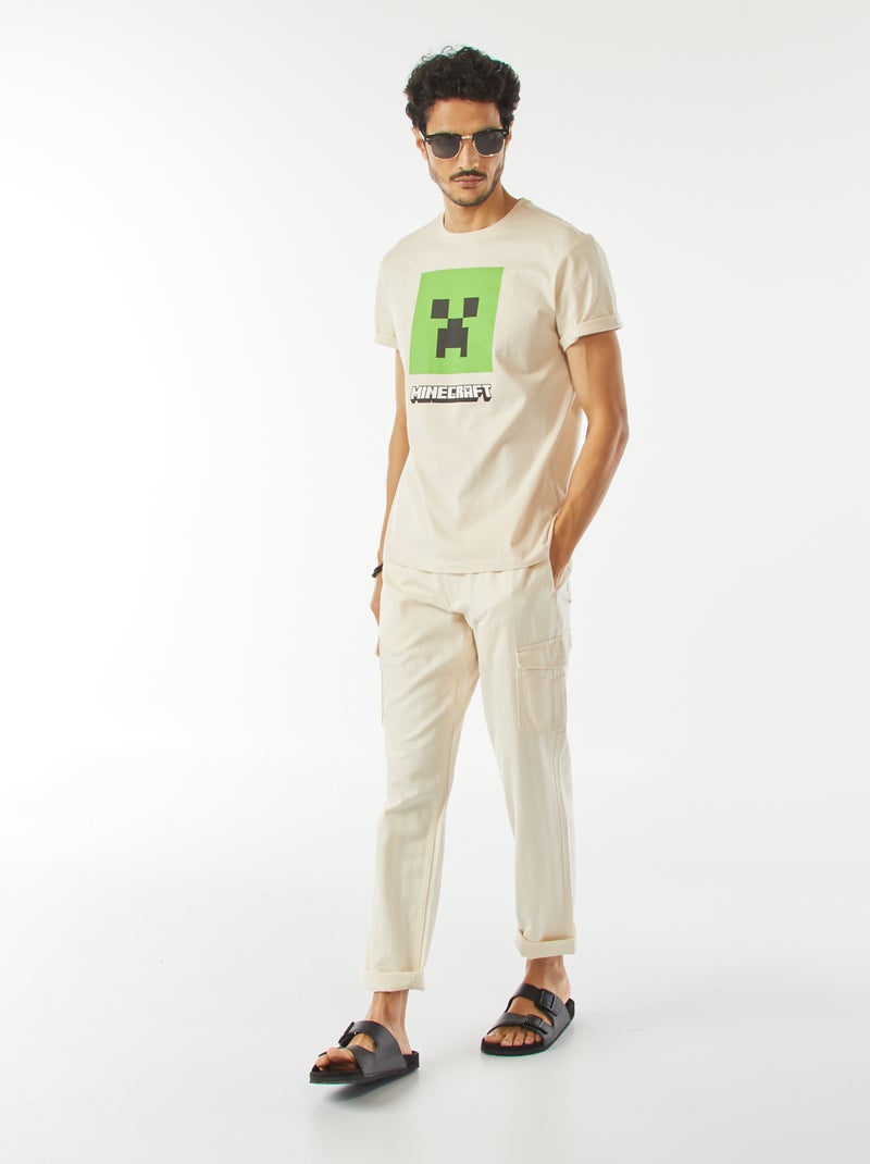 Camiseta de manga corta 'Minecraft' GRIS - Kiabi