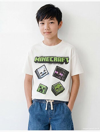 Camiseta de manga corta 'Minecraft', MO Fashion