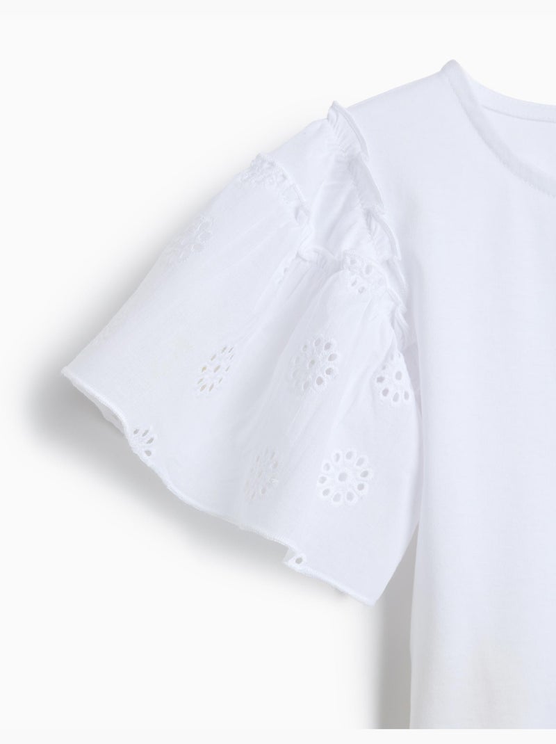 Camiseta de manga corta, mo fashion Blanco - Kiabi
